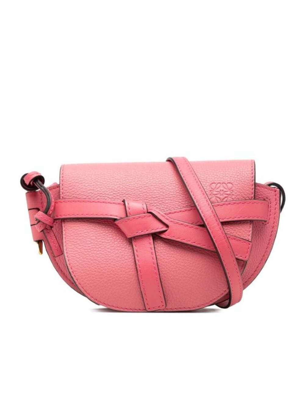 Loewe Gate Mini Shoulder Bag Crossbody Pink Leather
